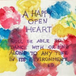 A happy open heart, Monotypienserie inspiriert von "Clearing"